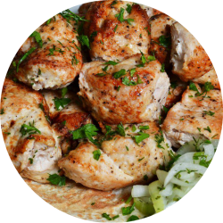 1 кг шашлыка из курицы
