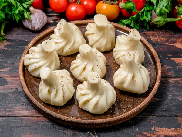 Хинкали с говядиной и свининой