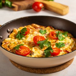 Итальянский омлет фриттата с морепродуктами